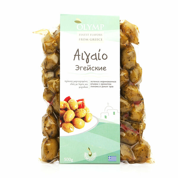 Оливки зеленые маринованные с ароматом лимона и диких трав ТМ Olymp (Олимп)