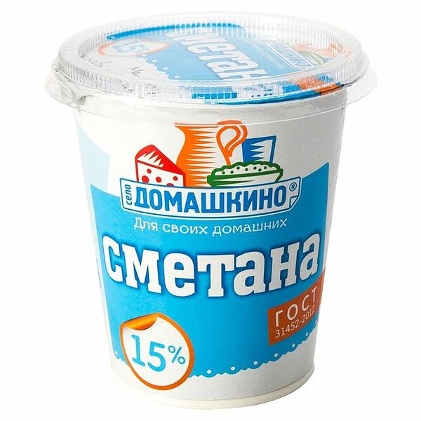 Сметана Село Домашкино 15% 300 г