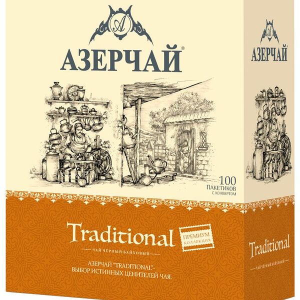 Чай черный AZERCAY Premium collection Traditional, 100пак