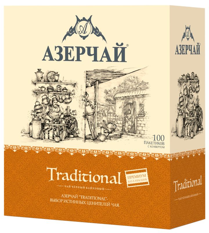 

Чай черный Азерчай Premium collection Traditional 100 шт. х 1.8 г
