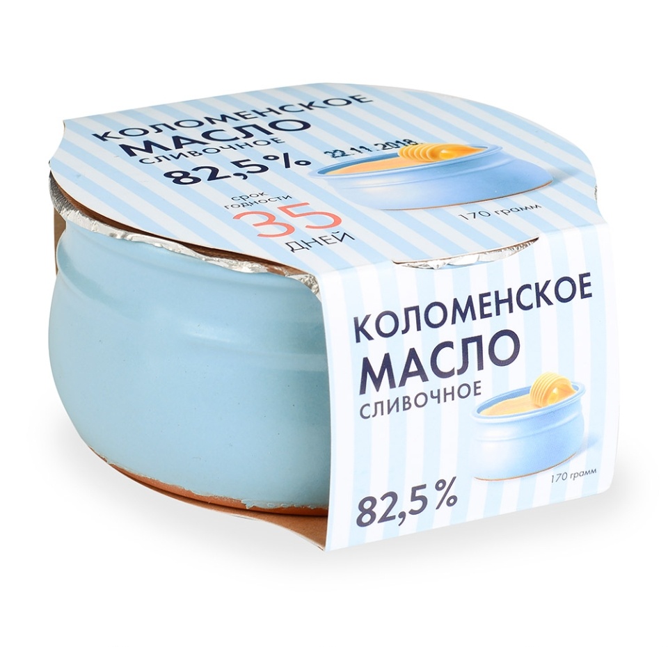 

Масло Коломенское Традиционное 82,5% сладко-сливочное несолёное 170г Россия, БЗМЖ