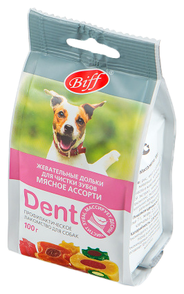 TitBit Dent Жевательные дольки Мясное ассорти для собак 100 г