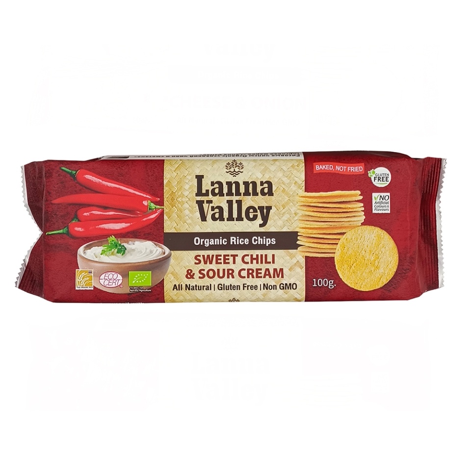 

Чипсы Lanna Valley рисовые со вкусом сладкого чили и сметаны 100г, Таиланд