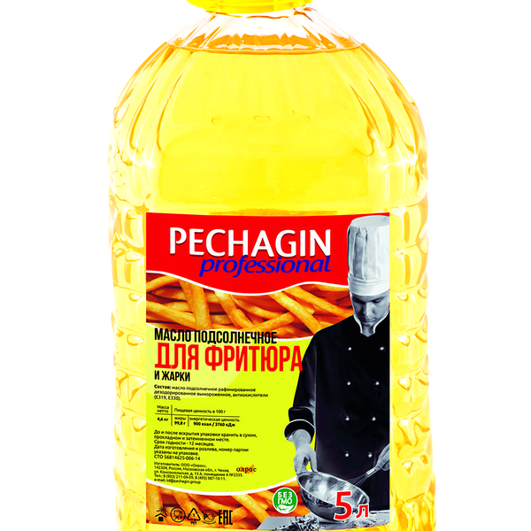 Масло подсолнечное Pechagin Professional для фритюра и жарки