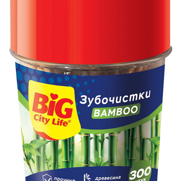 Зубочистки BIG City Бамбук 300шт