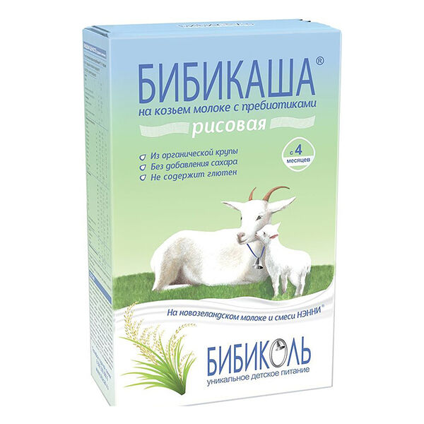 Каша бибикаша молочная каша рисовая 200г