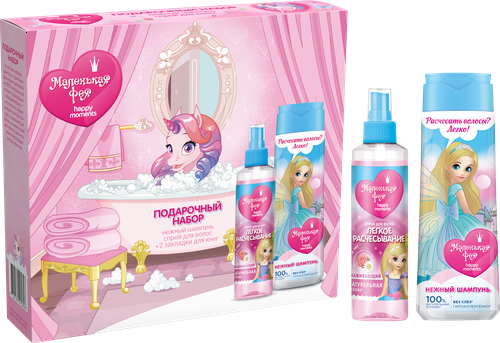 

Подарочный набор Маленькая Фея Happy Moments: Шампунь + Спрей для Волос 240 мл+160 мл