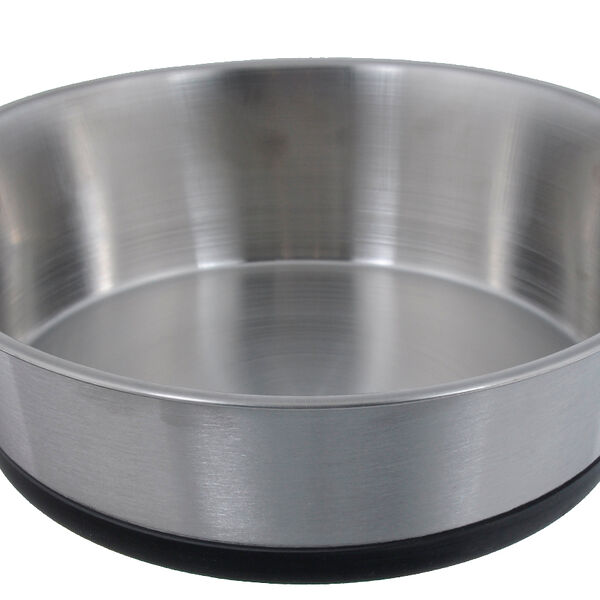 HOMEPET Premium Миска для домашних животных металлическая на черной силиконовой подставке 2,8л