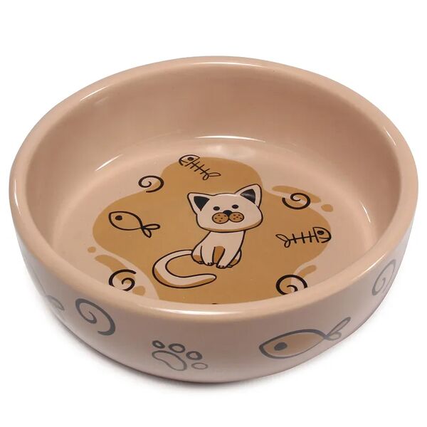 Миска для кошек Triol Кошечка керамическая