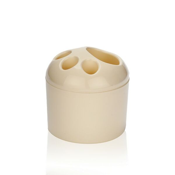 Стакан - подставка для зубных щеток Полимербыт молочный