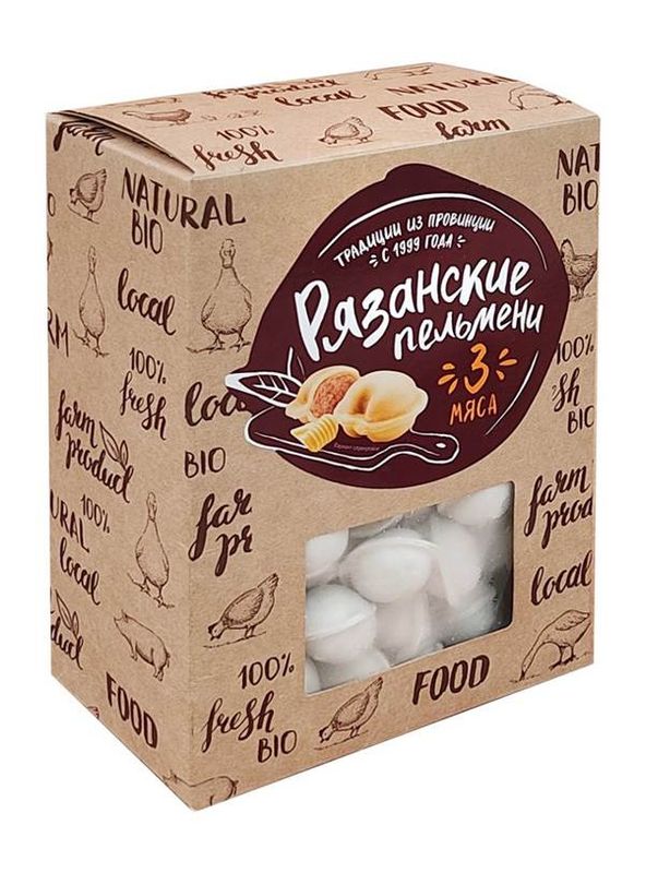 

Пельмени Русский мороз Рязанские Три мяса 600 г