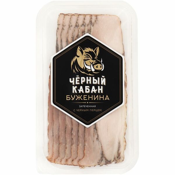 Буженина запечённая Чёрный Кабан с черным перцем нарезка, 120г