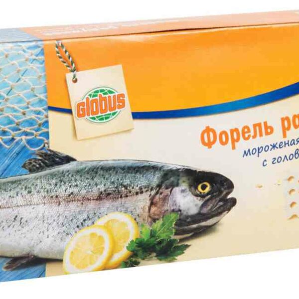 Форель радужная мороженая Глобус потрошеная с головой и хвостом