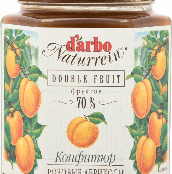 Конфитюр Darbo из розовых абрикос 70% фруктов, 200г