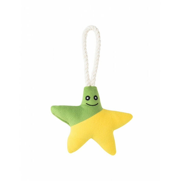 Игрушка для собак Mr. Kranch для мелких и средних пород Звездочка с канатом и пищалкой 26х16х5 см