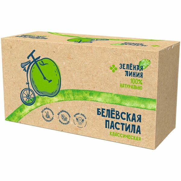 Пастила Зеленая линия белевская классическая, 180г