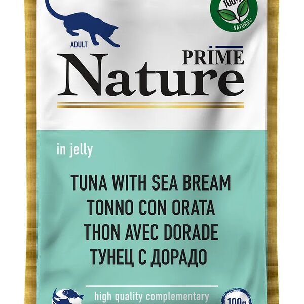Влажный корм для кошек Prime Nature Тунец и дорадо в желе 100г