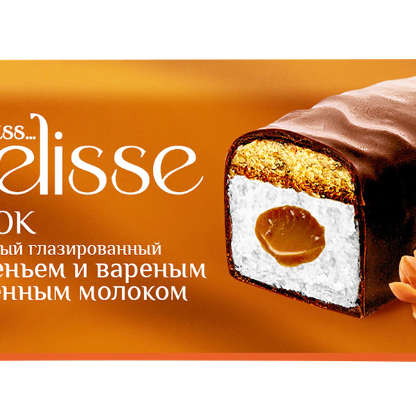 Сырок творожный глазированный DELISSE со сгущенным вареным молоком и печеньем 26%, без змж, 43г