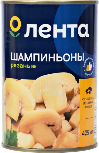 

Шампиньоны ЛЕНТА резаные