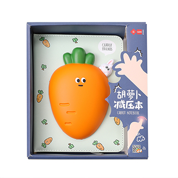 

Блокнот со сквишем «Морковка Carrot Friends», А5, зелёный