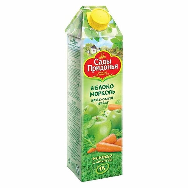 Нектар Сады Придонья Яблоко-Морковь с мякотью 1 л