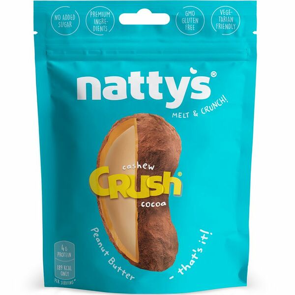Драже Nattys Crush Cashew c кешью в арахисовой пасте и какао, 80г