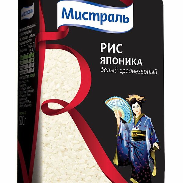 Рис «Японика» белый среднезерный, «Мистраль»