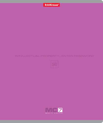 

Тетрадь общая ErichKrause MC-7 на скобе в клетку 96 л. цвет в ассортименте