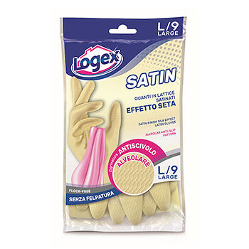 Перчатки хозяйственные Logex Satin размер L, Малайзия