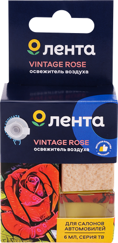 Освежитель воздуха автомобильный ЛЕНТА Vintage rose, 6мл