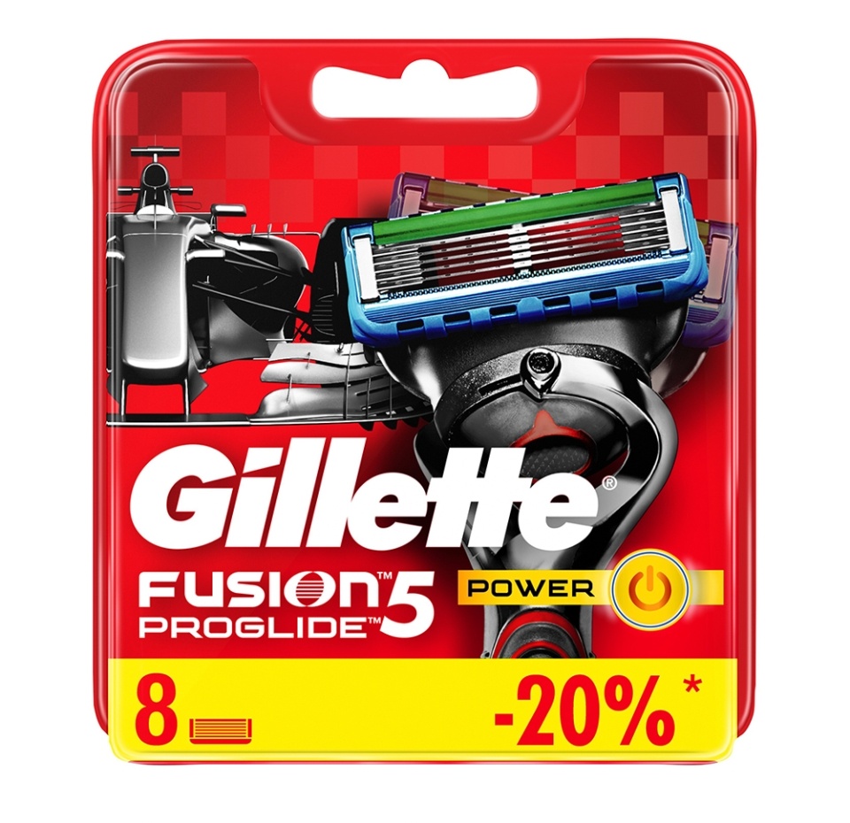 

Кассеты для бритья Gillette Fusion5 ProGlide Power, 5 лезвий, 8 шт.