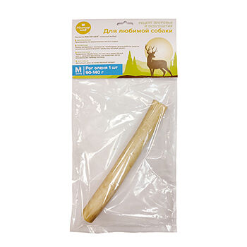 Рог северного оленя Мастер шеф натуральное лакомство для собак размер М, Россия