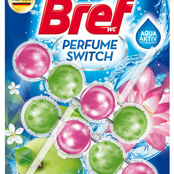 Туалетный блок Bref Perfume Switch цветущая яблоня-лотос 2 шт