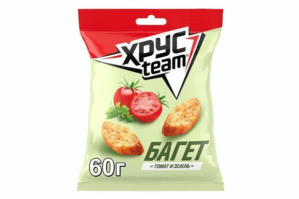 Сухарики Хрусteam Багет Томат зелень 