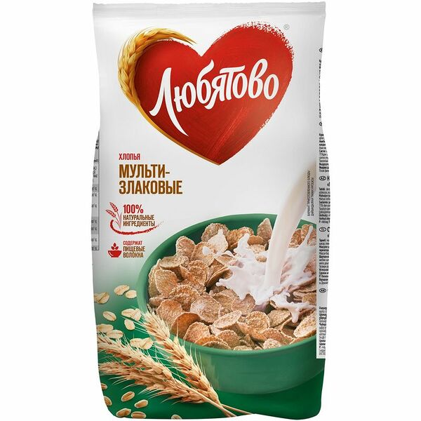 Хлопья мультизлаковые Любятово 250 г