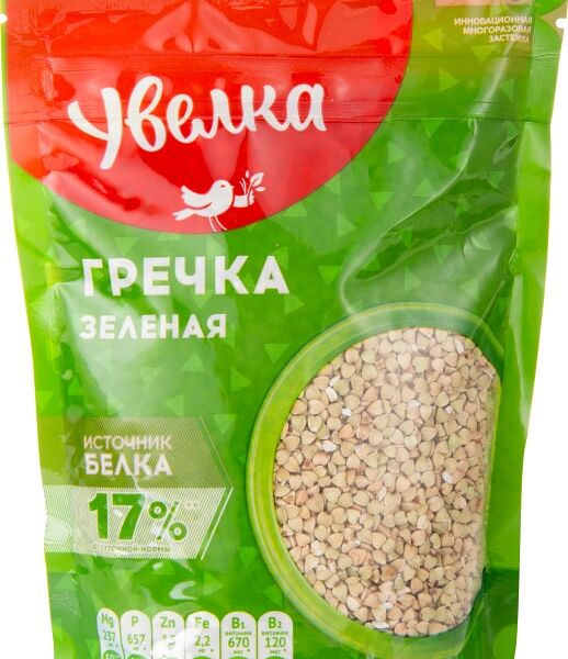 Крупа Увелка Коллекция Гречка зеленая 450г