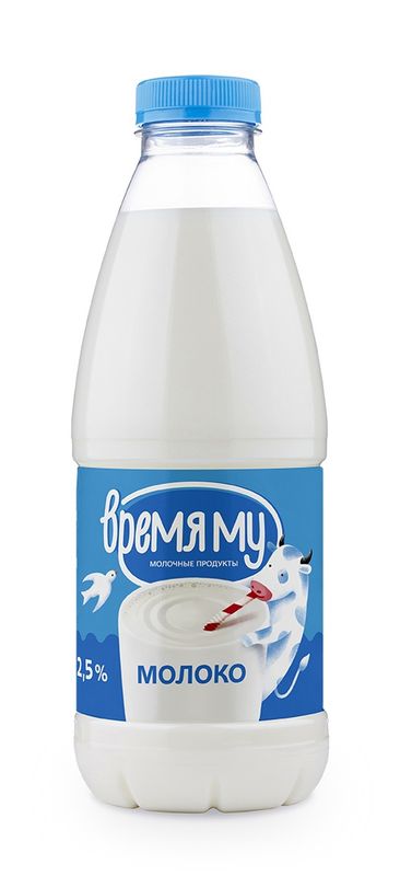 

Молоко Время Му пастеризованное 2,5% 900 г