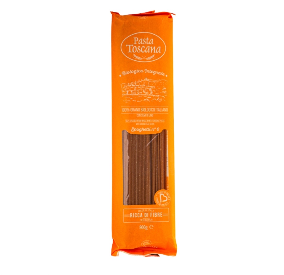 

Макаронные изделия Спагетти с льняной мукой, 500 г Pasta Toscana Omega3
