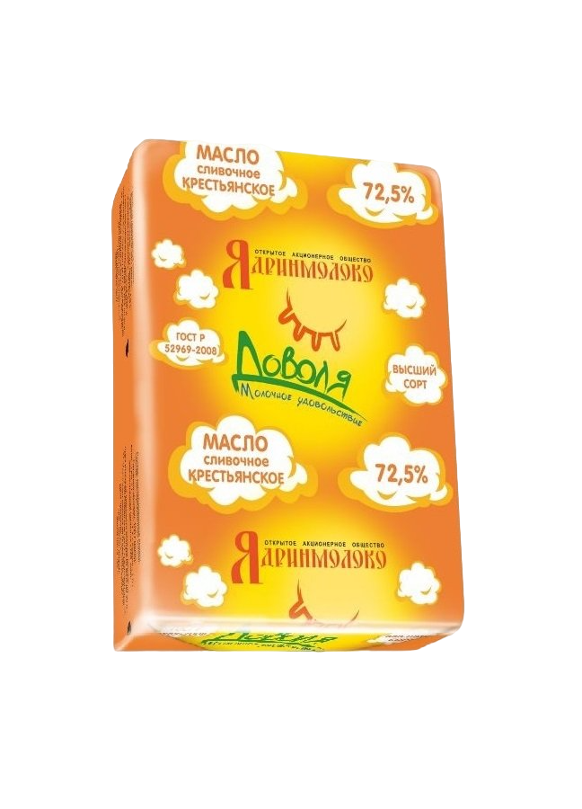 

Масло сладкосливочное Доволя 72,5% БЗМЖ