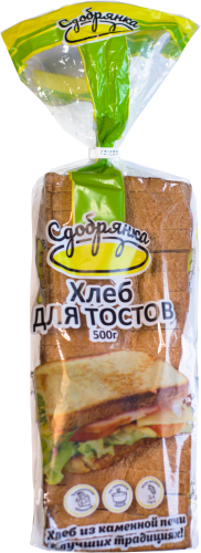 

Хлеб Сдобрянка для тостов пшеничный в нарезке 500 г