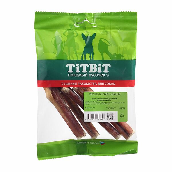 Лакомство для собак Titbit корень бычий резаный