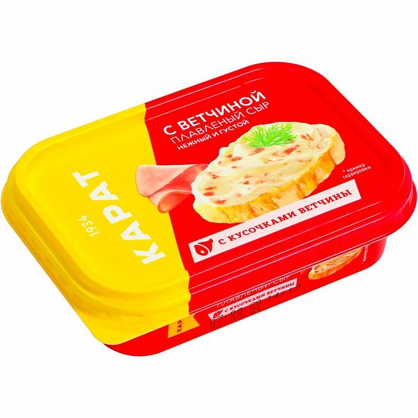 Сыр плавленый Карат с ветчиной 45% БЗМЖ 200г