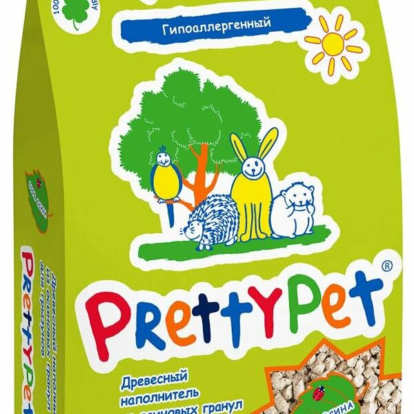 Наполнитель для грызунов PrettyCat древесный, 2 кг