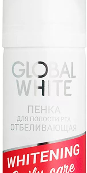 Пенка отбеливающая Global White Свежая мята для полоскания рта