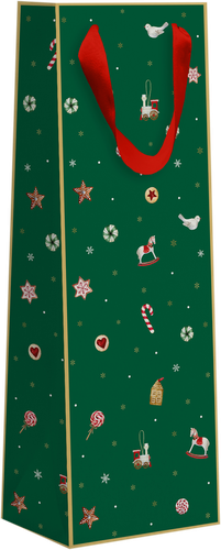 

Пакет подарочный под бутылку Новогодние чудеса, 13х36х8,5 см Арт. СБ16 в ассортименте 1 шт.