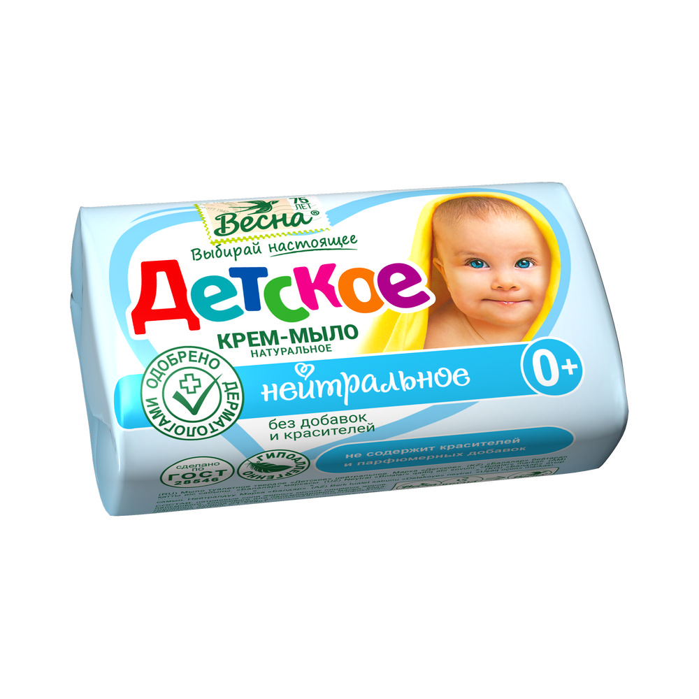 

Твердое мыло Весна Детское Нейтральное 90 г