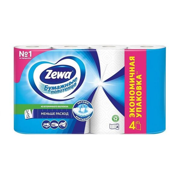 Полотенца бумажные Zewa 4 шт