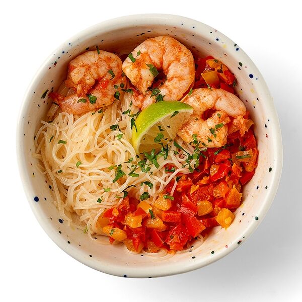 Рисовая лапша с креветками и овощами, Азбука Life