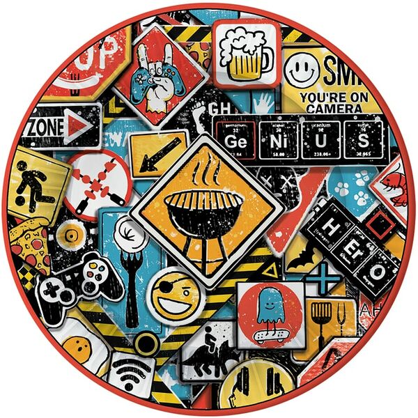 Набор бумажных тарелок Свежий ветер Знаки яркие 18см*6шт