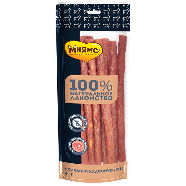 Лакомство для собак Мнямс Колбаски классические